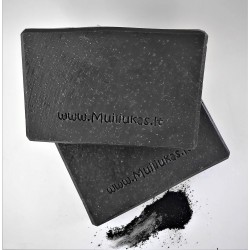 Natural soap with charcoal powder