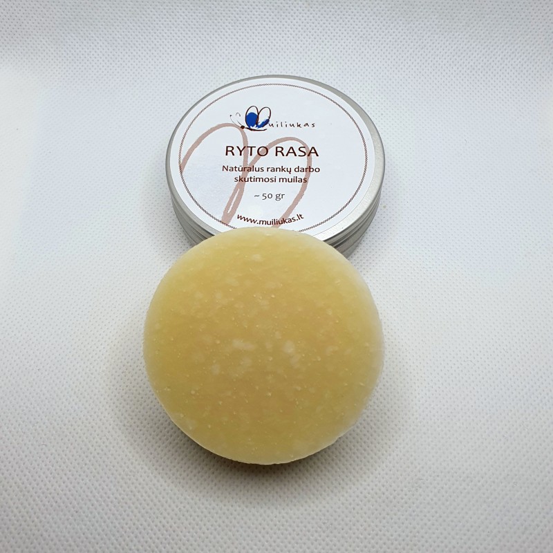 Natural solid shaving soap with mint and tea tree, for sensitive skin