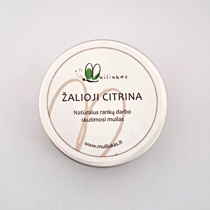 Natural solid shaving soap with mint and tea tree, for sensitive skin