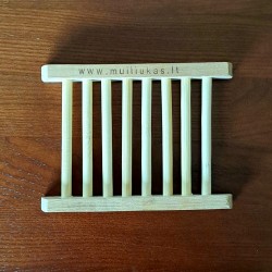 Natural wood soap dish